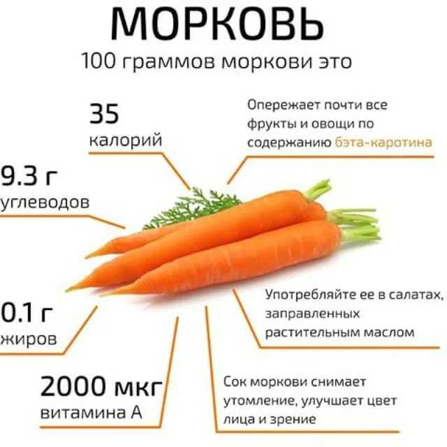 Морковь килокалории