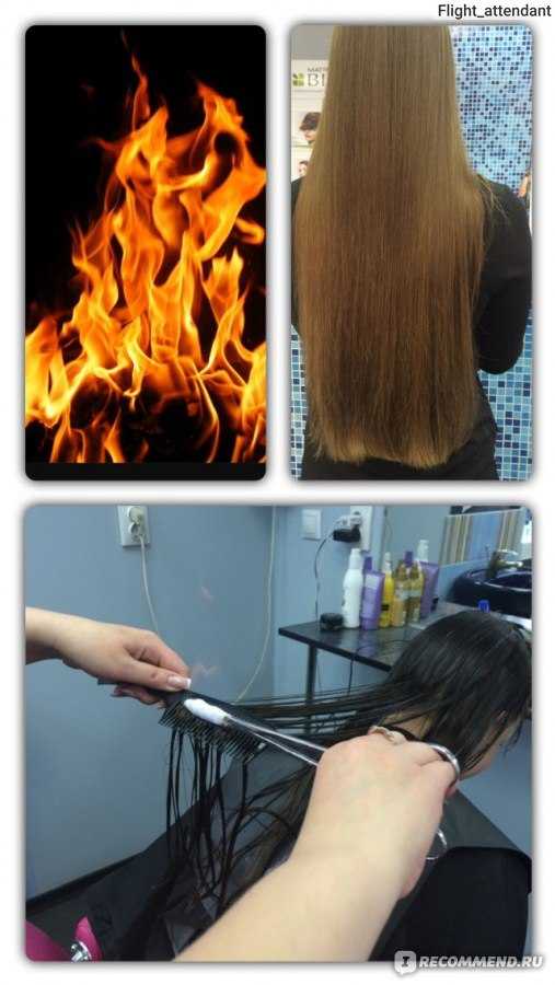 Обжиг волос огнем до и после фото