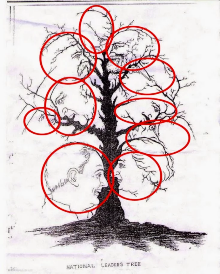 Сколько видите на картинке. Иллюзия дерево с лицами. Сколько лиц видите на картинке. Загадка сколько лиц на картинке. Дерево с лицами головоломка.
