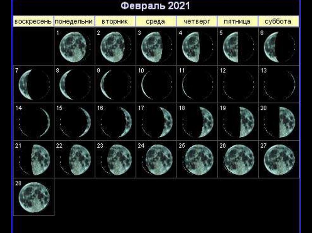 Луна 23 февраля 2024 года