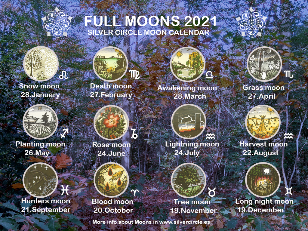 Новолуние 2021. When is the next Full Moon. Many Moons - many Moons - 2021. Pagan Federation International. In the name of the Moon.