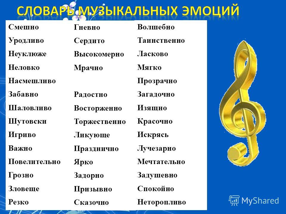 Характер песни. Словарь музыкальных эмоций. Словарь эмоций в Музыке. Музыкальный словарь эстетических эмоций. Характер музыки термины.