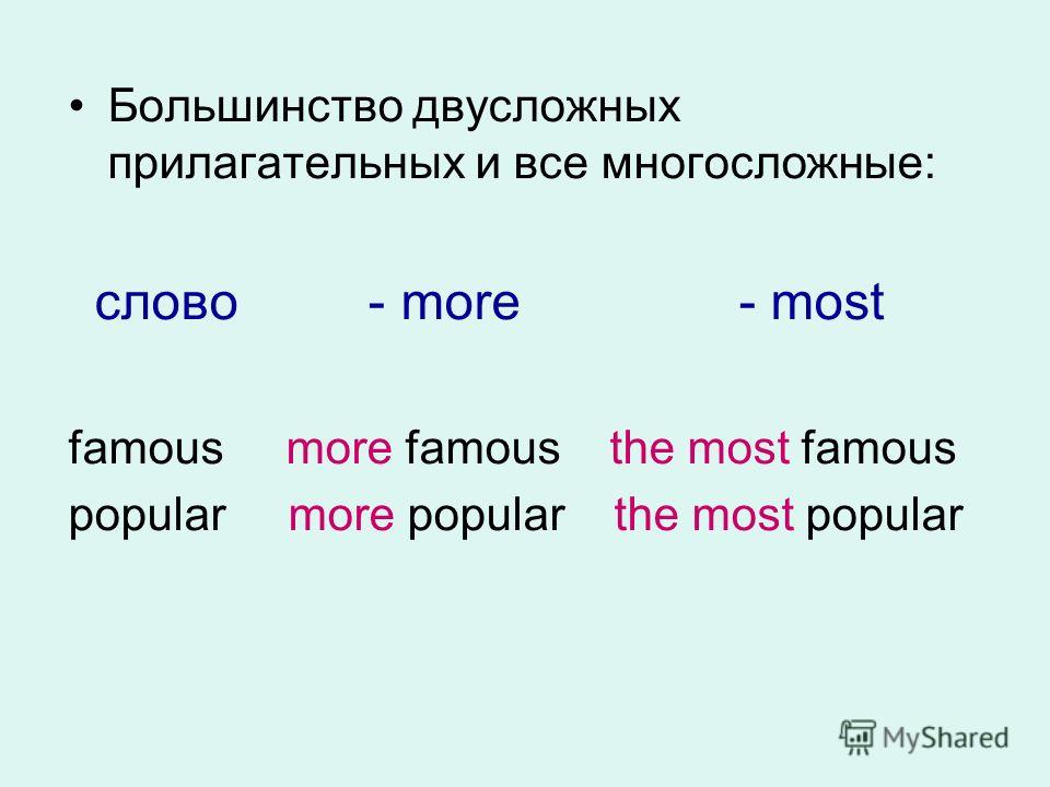 Прилагательные к слову солдат. Односложные и многосложные прилагательные в английском языке. Степени сравнения многосложных прилагательных. Сравнительная степень прилагательных в английском языке most. Степени сравнения многосложных прилагательных в английском языке.