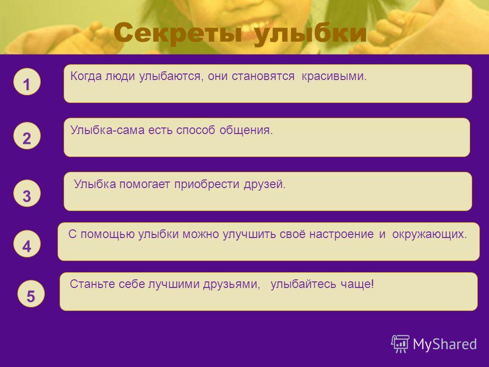 Что значит улыбка человека. Презентация на тему улыбка. Секрет улыбки. Слайд секреты улыбки. Памятка улыбка.