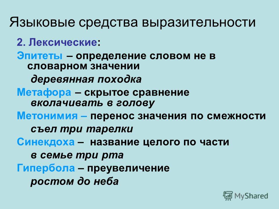 Эпитет это лексическое средство