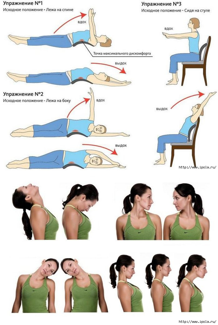 Упражнения при болях в шее и плечах картинки
