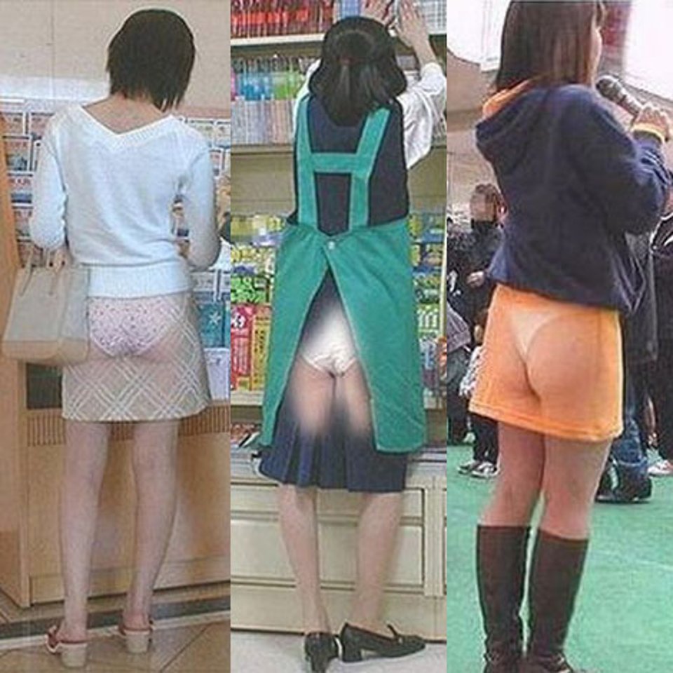 Японкам Задирают Платье